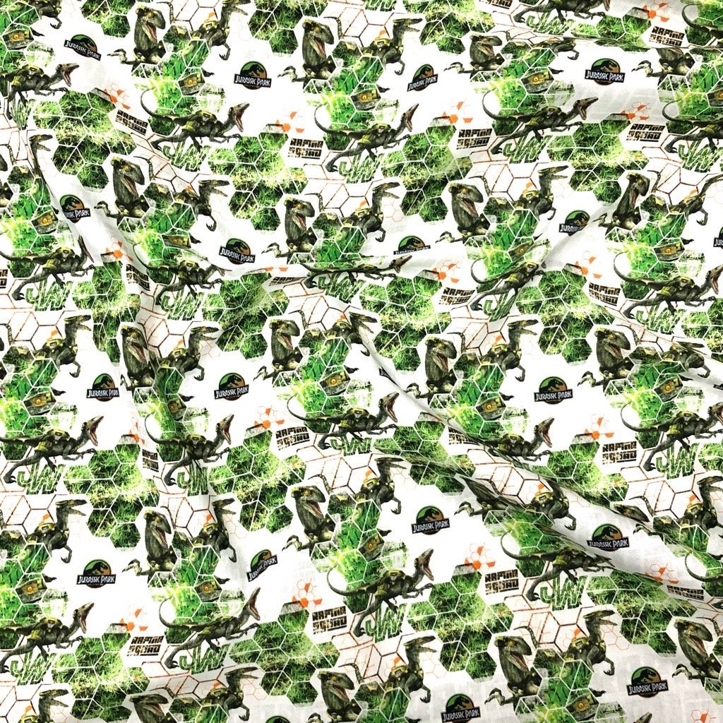 Jurassic Park Cotton Fabric (6575618719767)