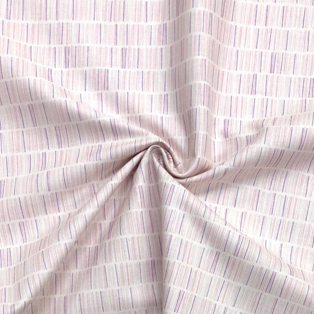 Purple and Pink Lines Cotton Fabric - Pound Fabrics