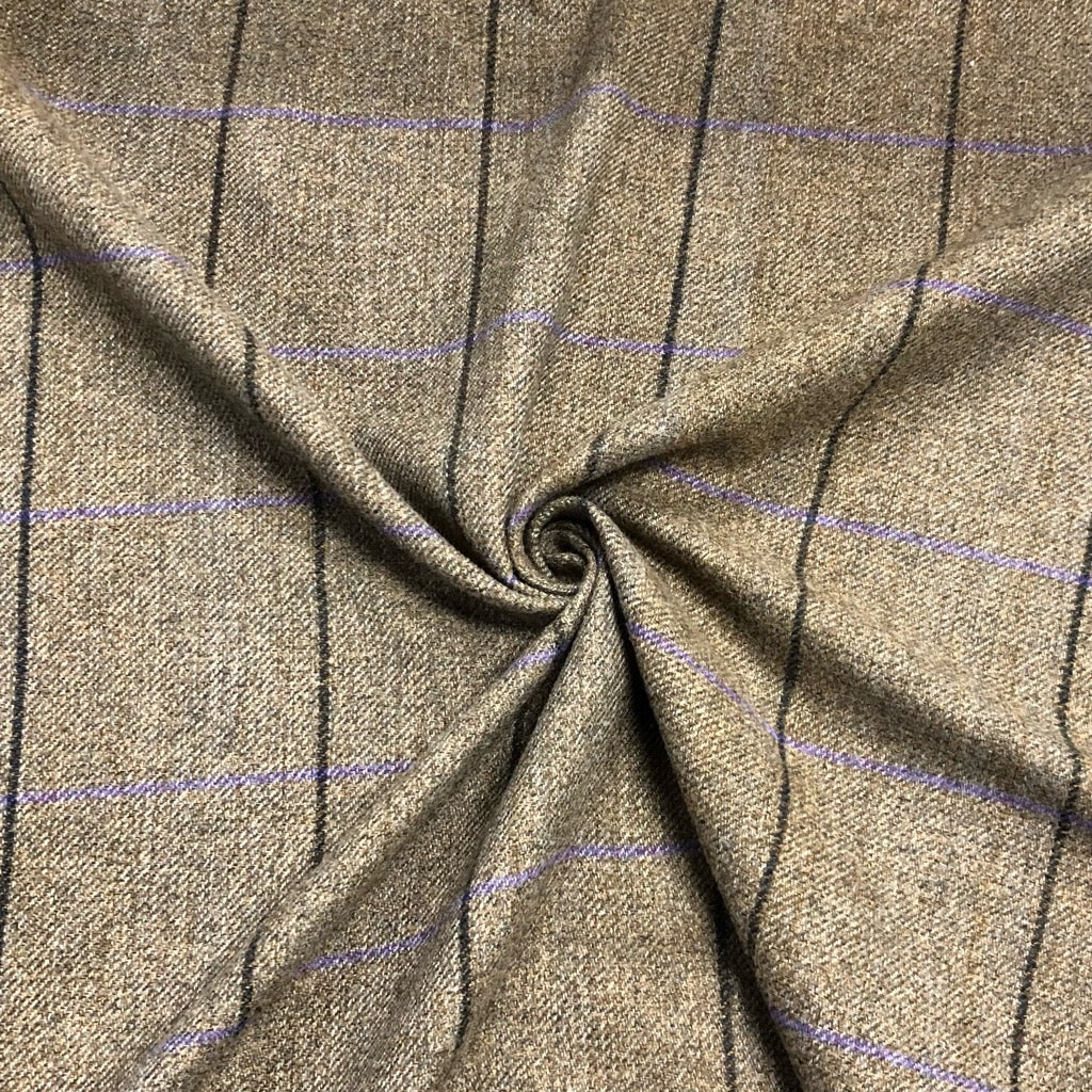 Large Checkered Wool Touch Fabric - Pound Fabrics