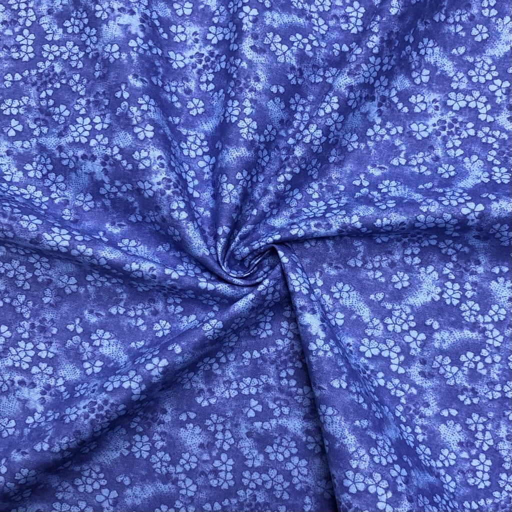 Mini Oriental Flowers Craft Cotton Blender Fabric - John Louden - Pound Fabrics