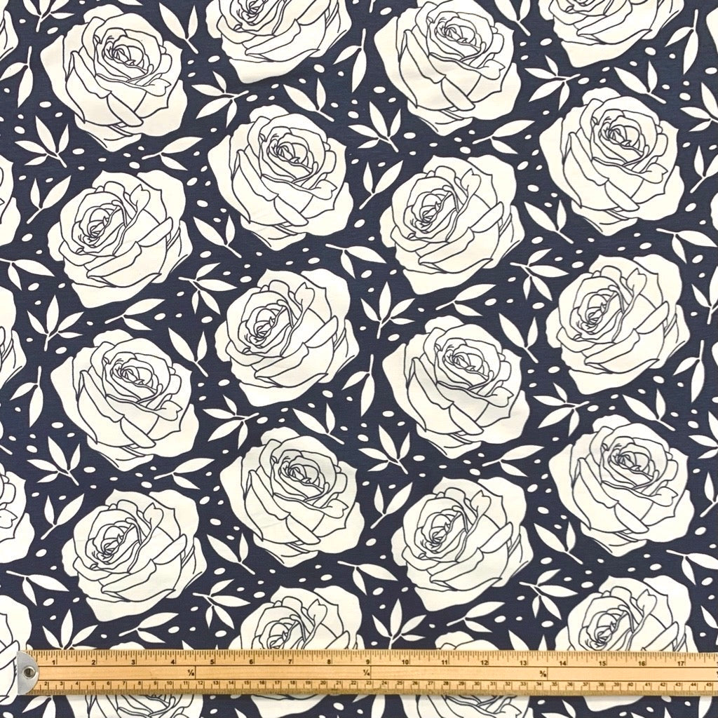 Roses Colour Changing Jersey Fabric #2 - Pound Fabrics