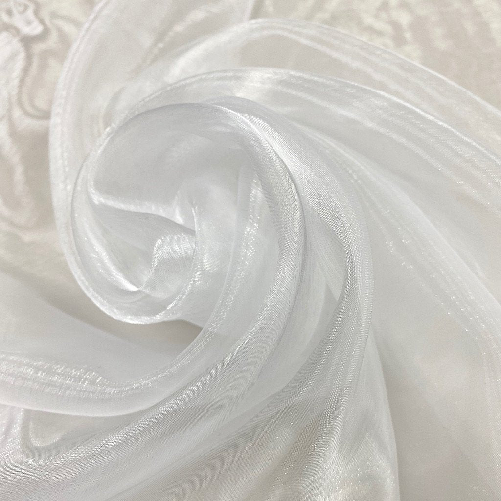 White Polyester Organdy Fabric (4840279048215)