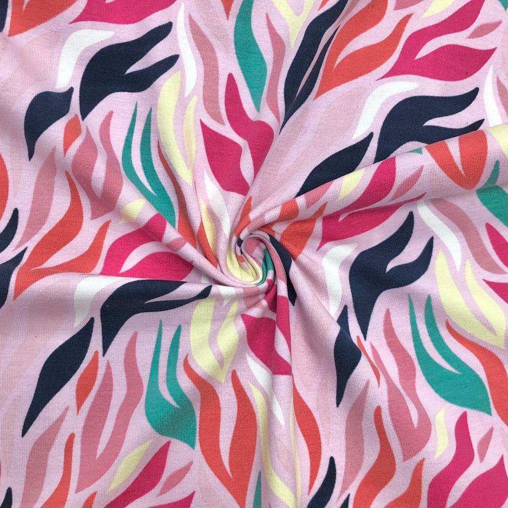 Arty Zebra Cotton Jersey Fabric - Pound Fabrics