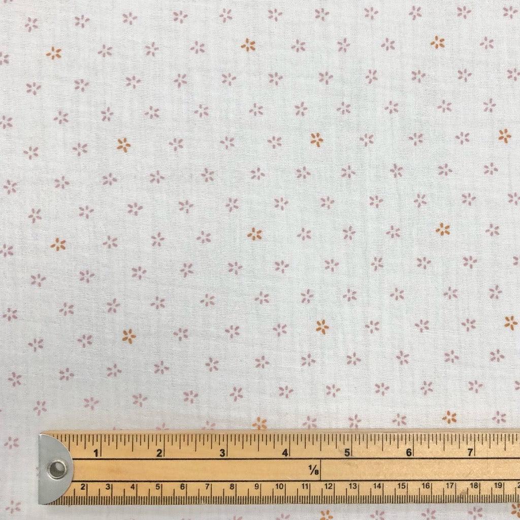 Small Flowers Double Gauze Fabric - Pound Fabrics
