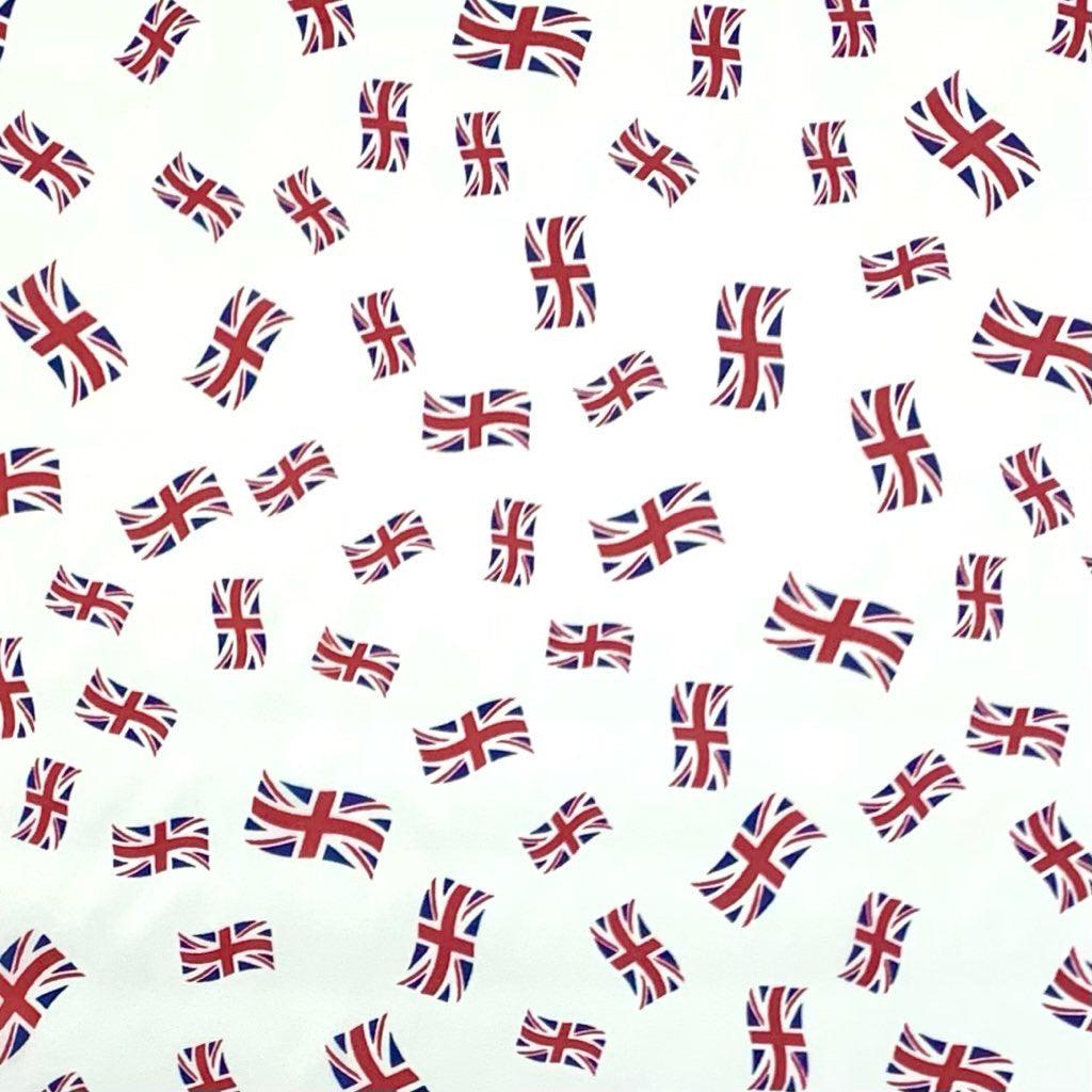 All Over Mini Union Jack Polyester Fabric - Pound Fabrics
