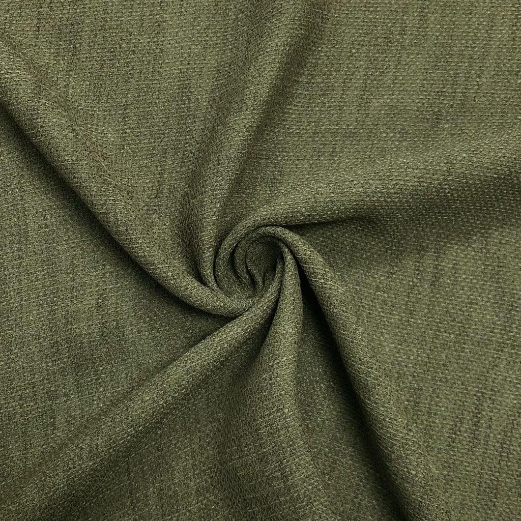 Plain Olive/Beige Woven Textured Polyester Fabric - 3 Metres for £1 - Pound Fabrics