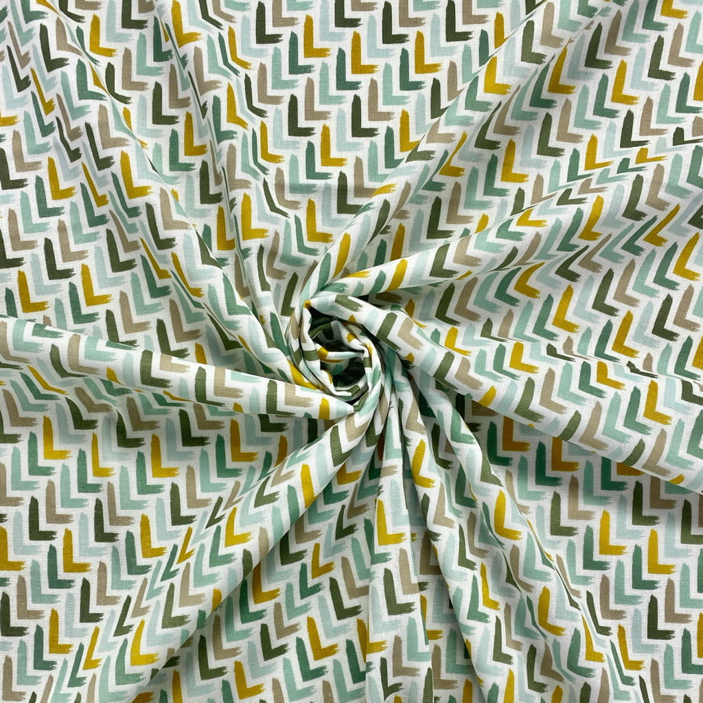 Diagonal Dashes Double Gauze Fabric - Pound Fabrics