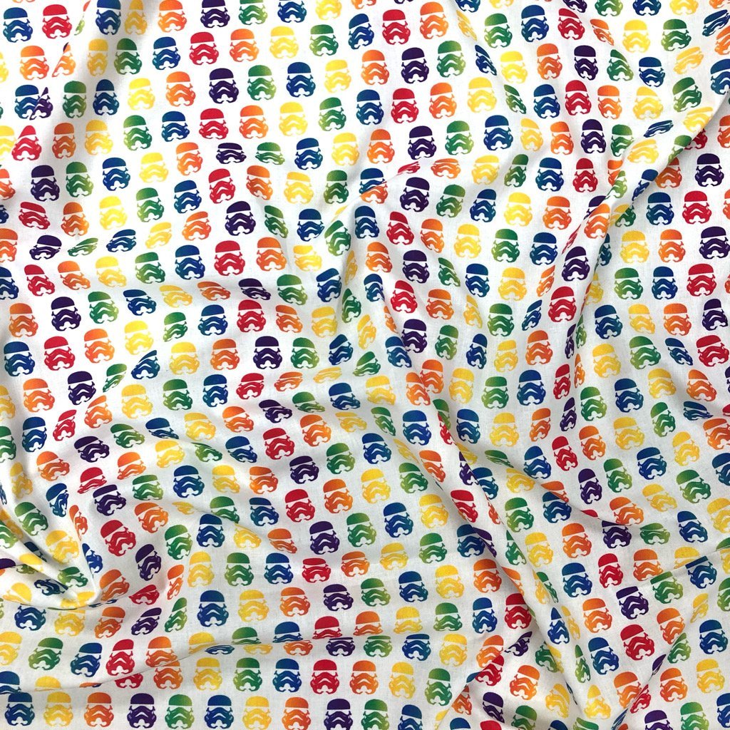Star Wars Multicoloured Clones Cotton Fabric (6582398156823)