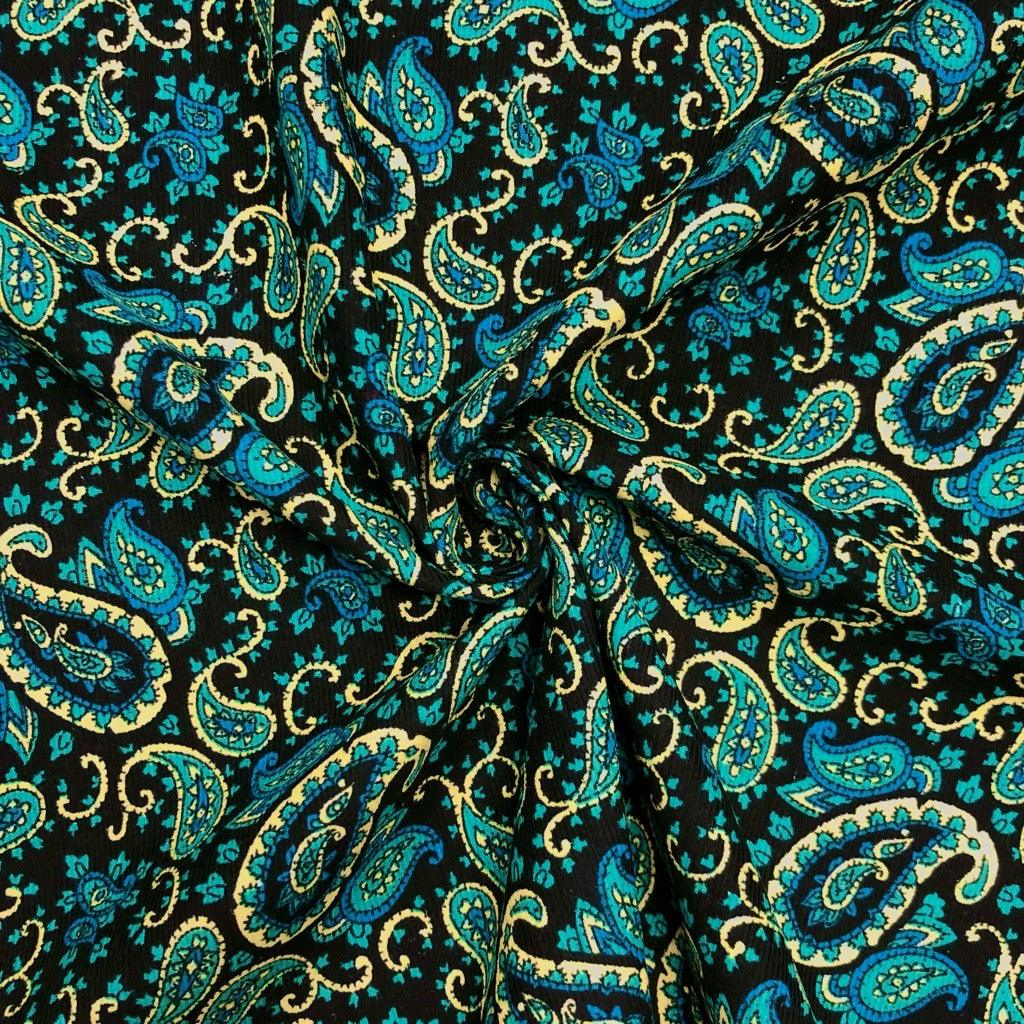 Ditsy Paisley Needlecord Fabric - Pound Fabrics