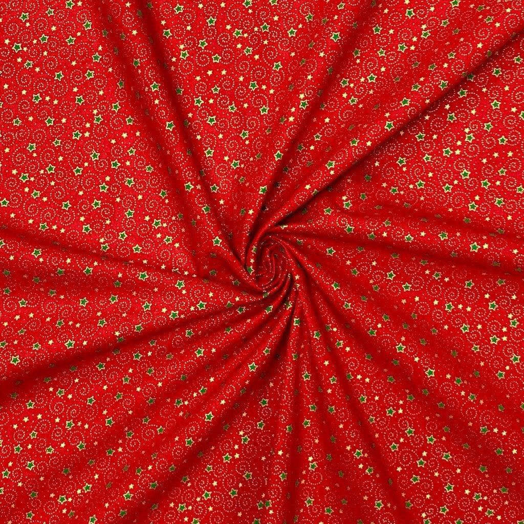 Mini Swirls and Stars Cotton Fabric - Pound Fabrics