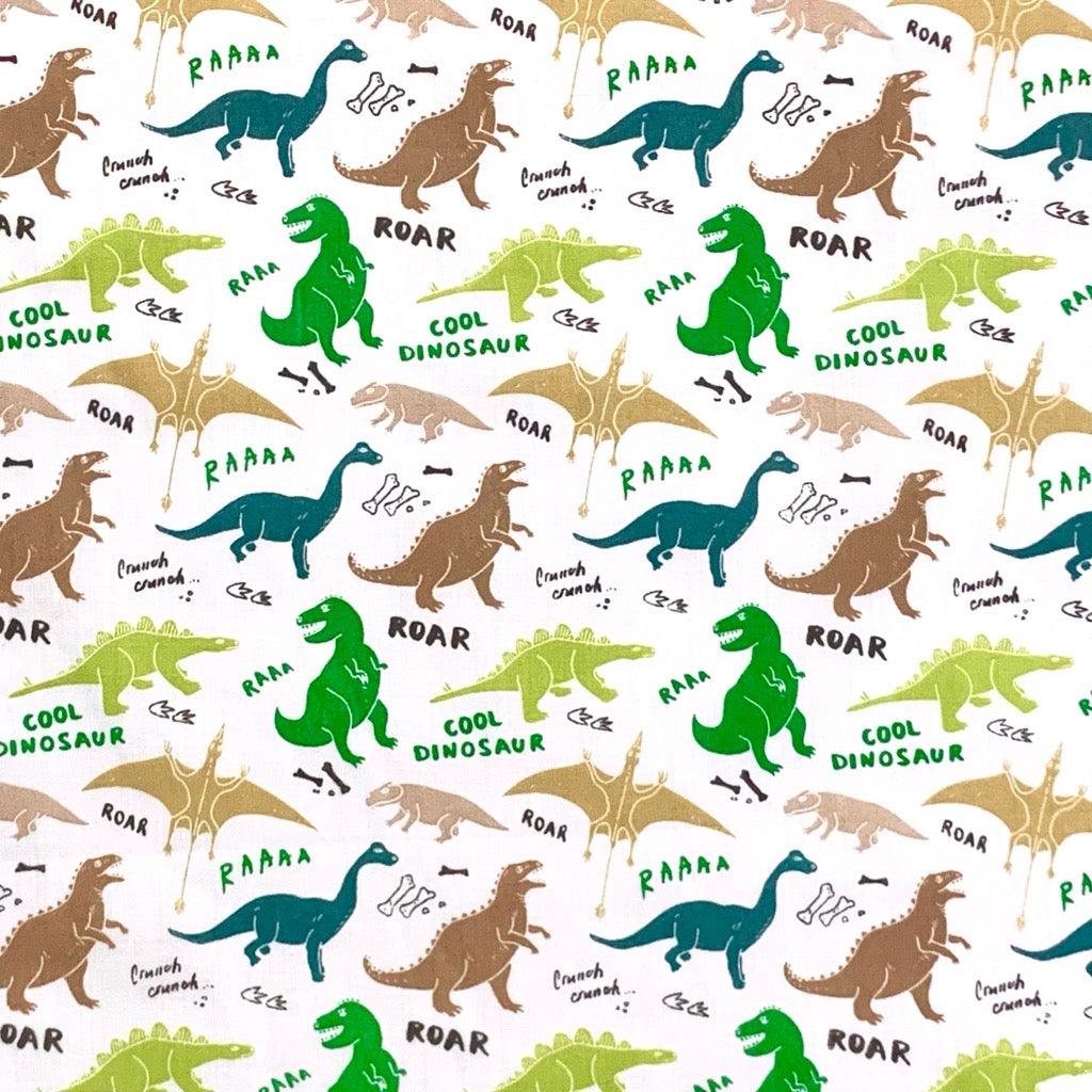 Cool Dinosaurs Polycotton Fabric - Pound Fabrics