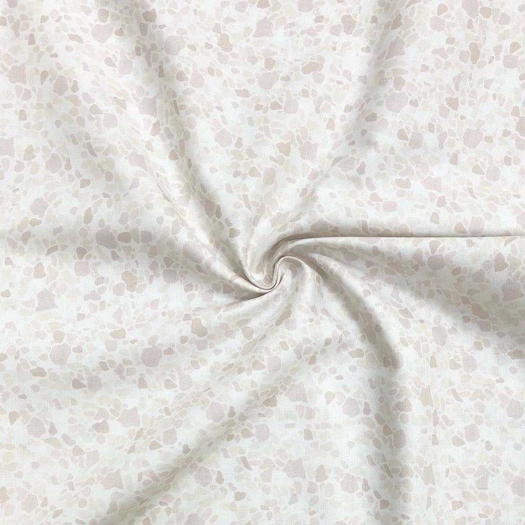Multicoloured Spots on White Cotton Fabric - Pound Fabrics