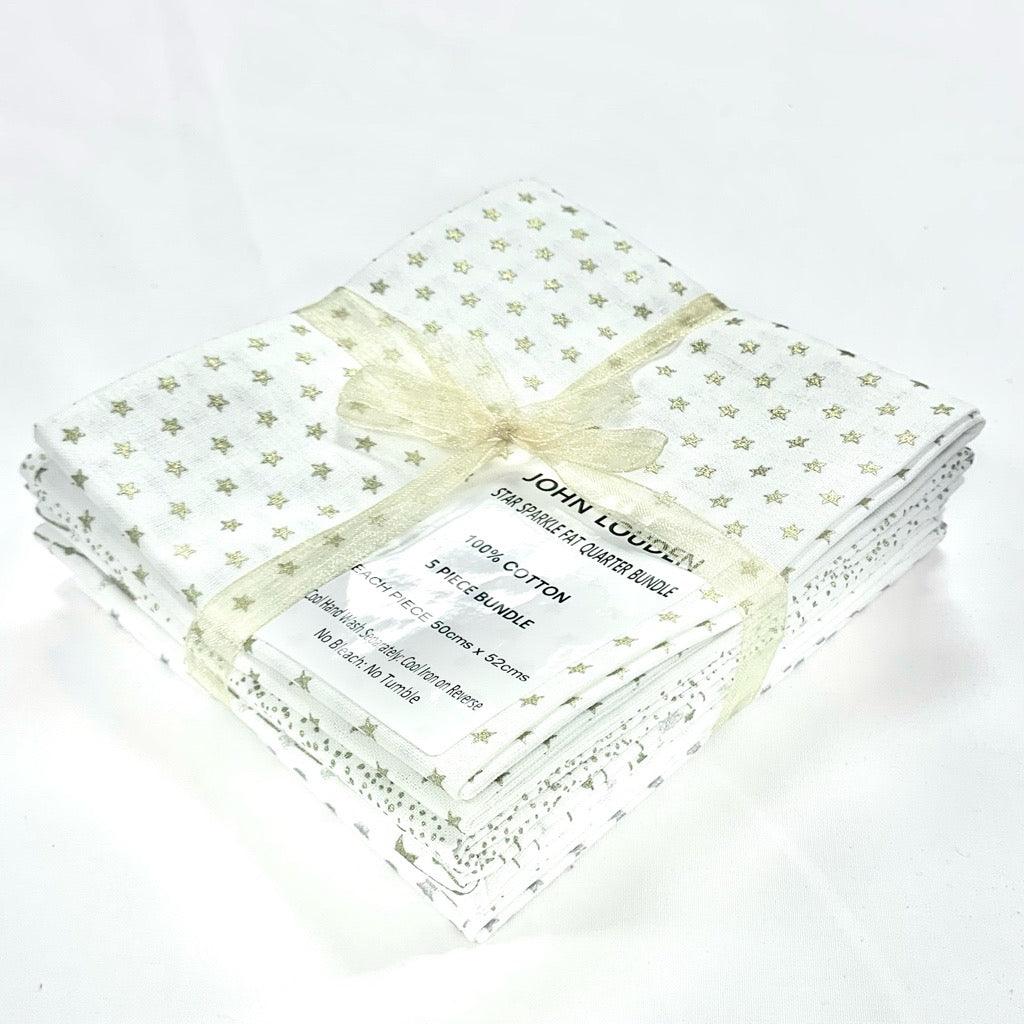 Star Sparkle Fat Quarter Christmas Bundle - No.17 - Pound Fabrics
