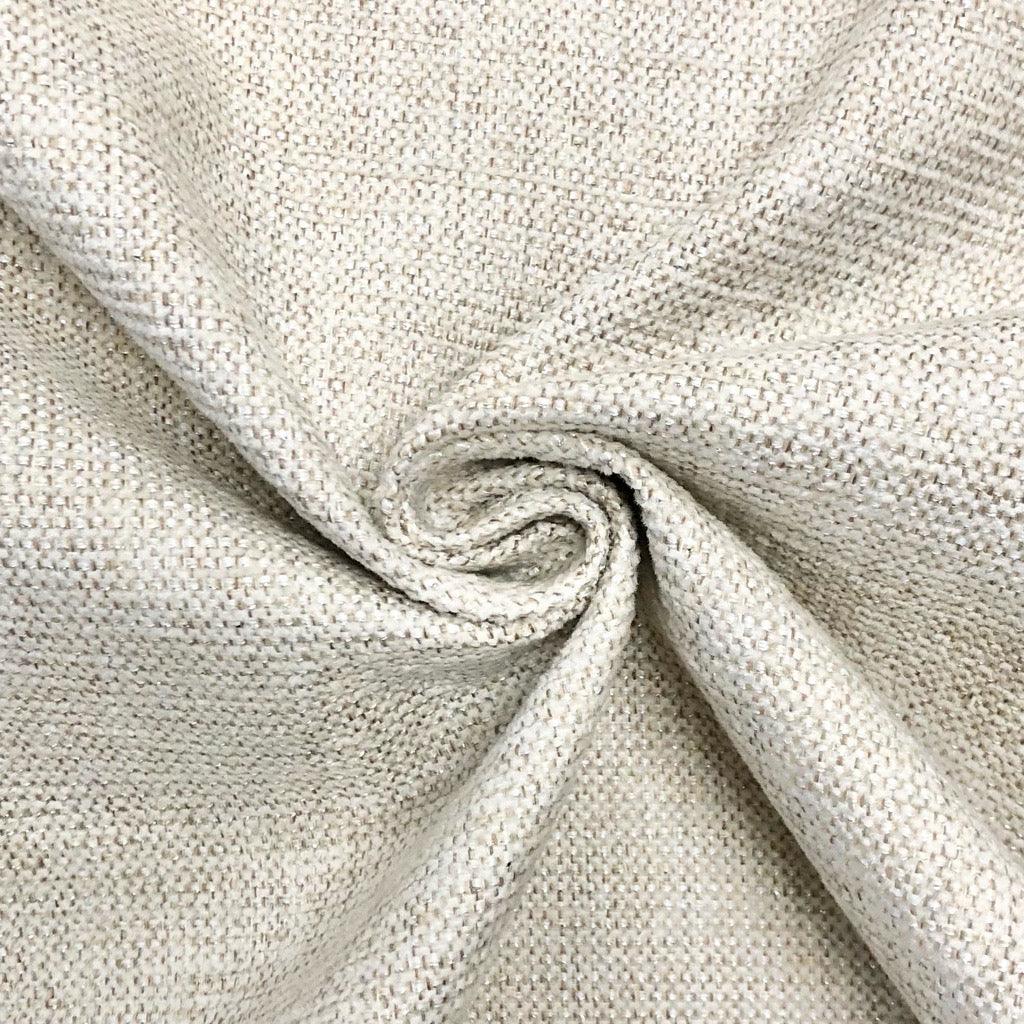 Plain Cream Lurex Upholstery Fabric - Pound Fabrics