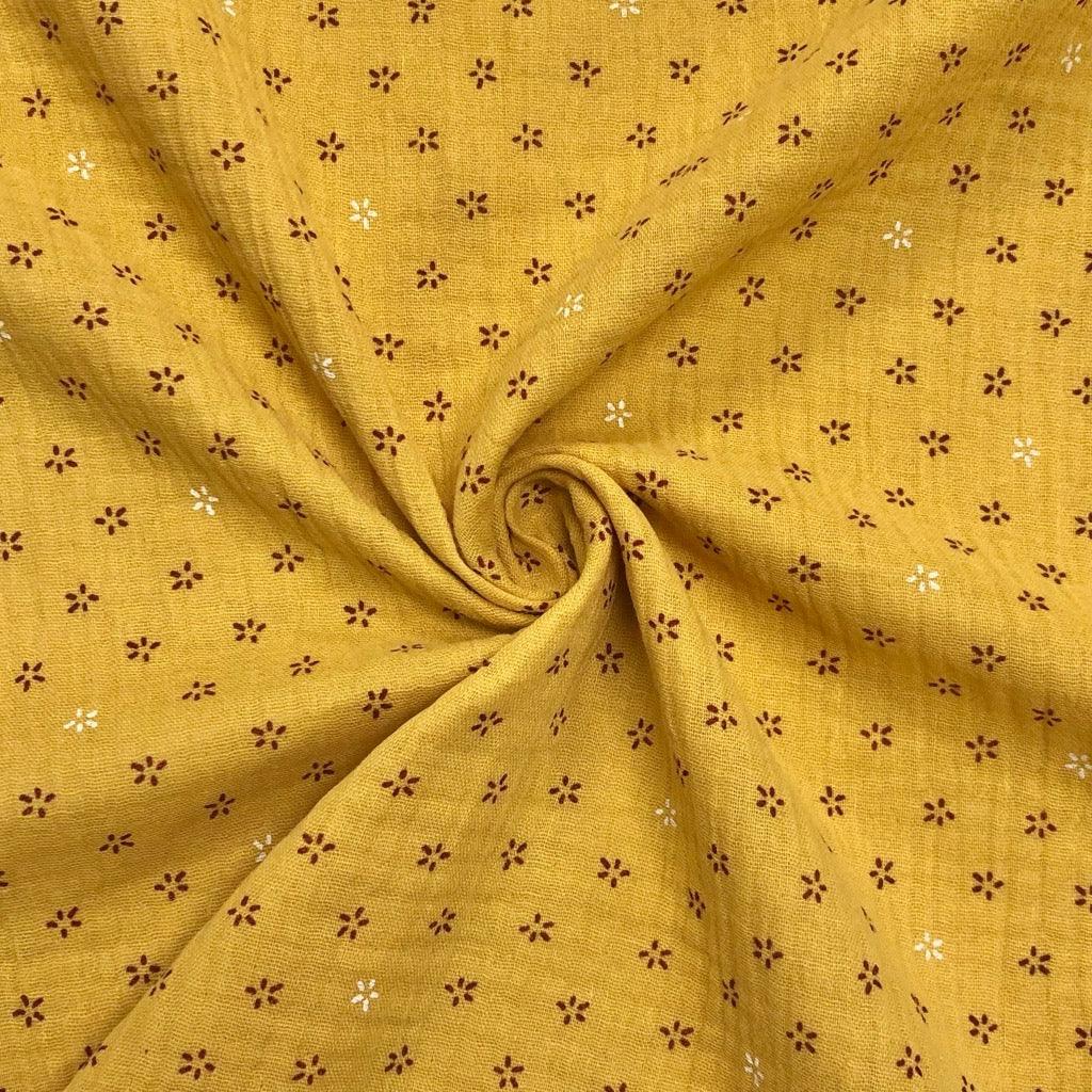 Small Flowers Double Gauze Fabric - Pound Fabrics