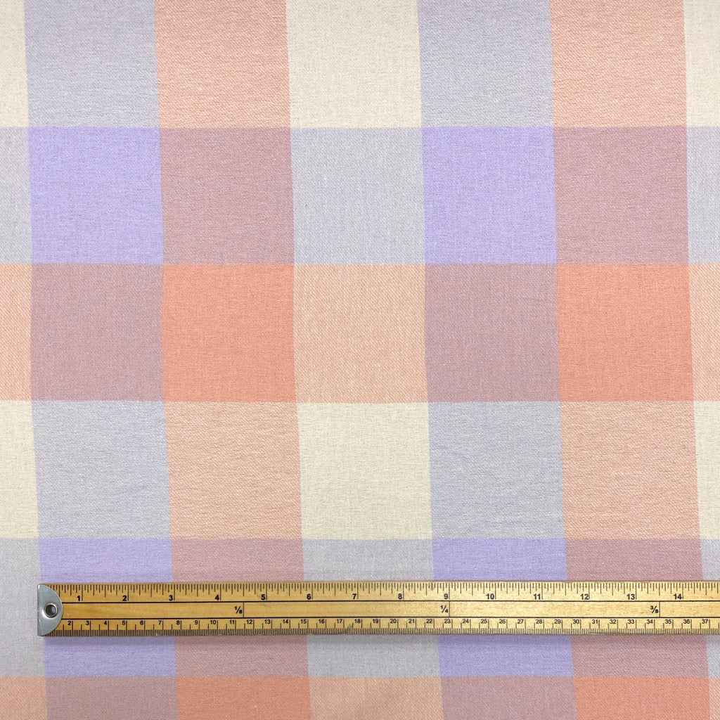 Pastel Squares Brushed Cotton Fabric - Pound Fabrics