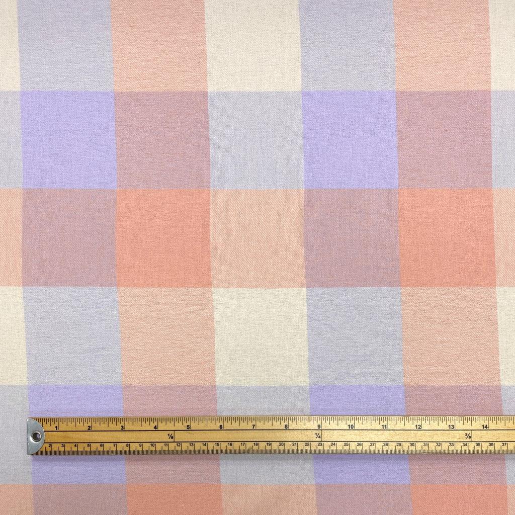 Pastel Squares Brushed Cotton Fabric - Pound Fabrics