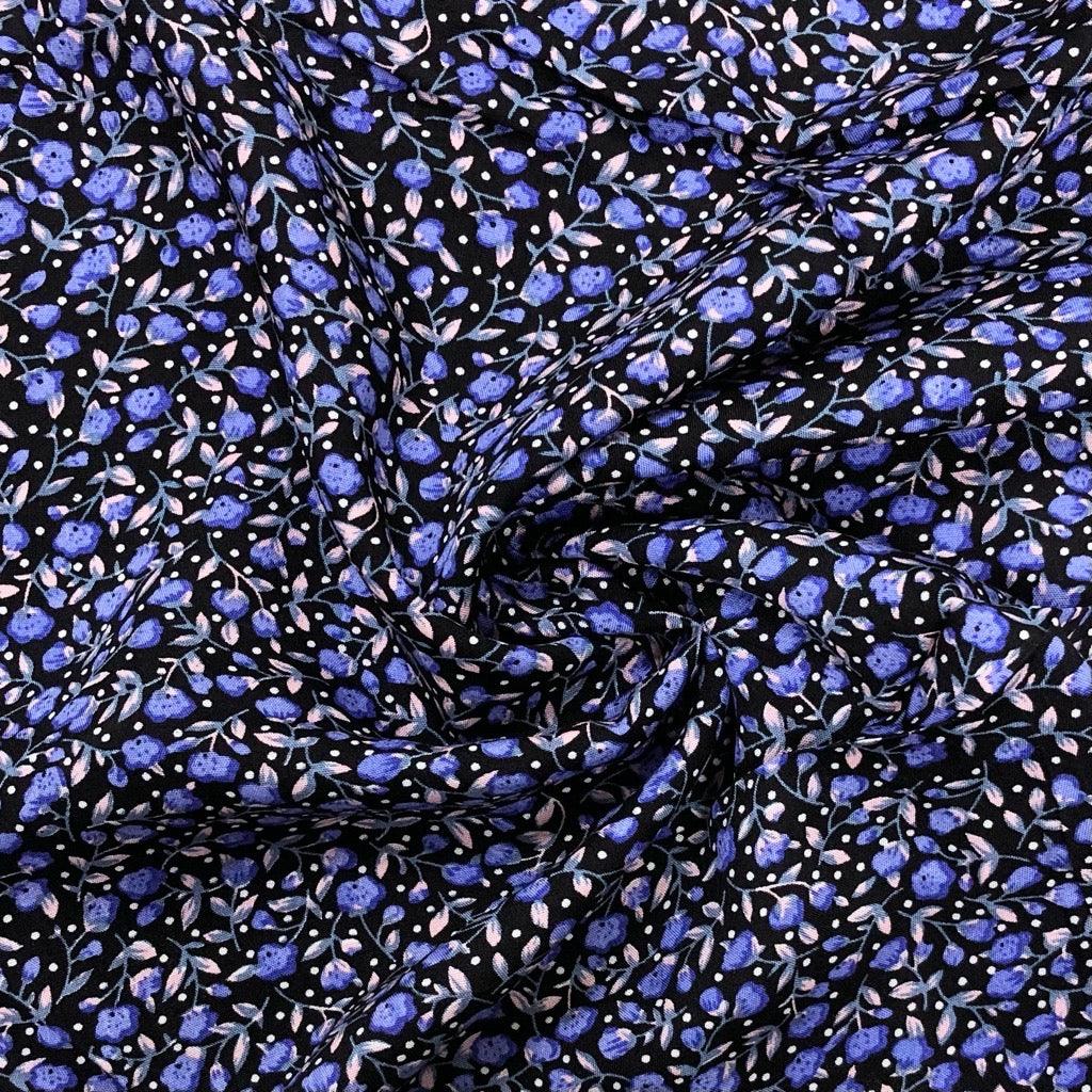 Tiny Floral Viscose Challis Fabric - Pound Fabrics