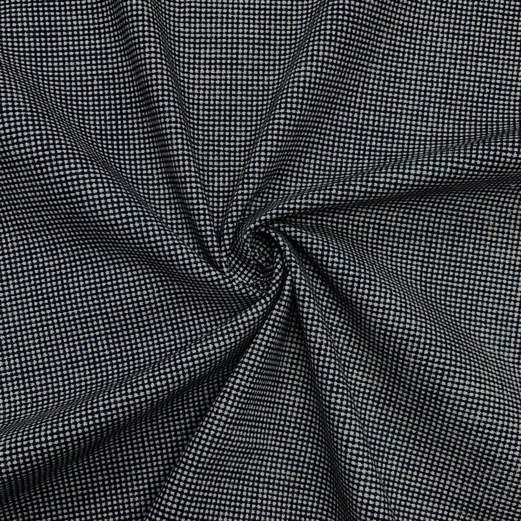 Miniature Checkered Cotton Canvas Fabric