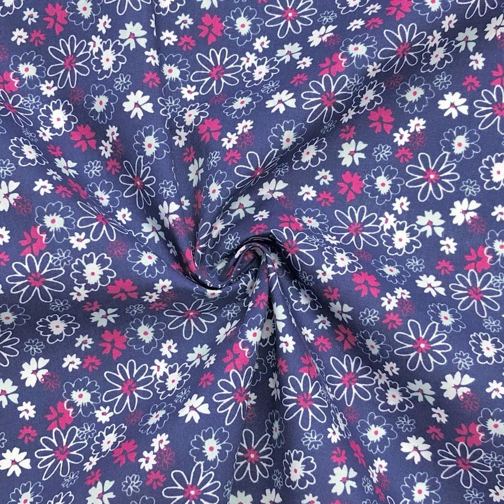 Multicoloured Mini Floral Polycotton Fabric - Pound Fabrics