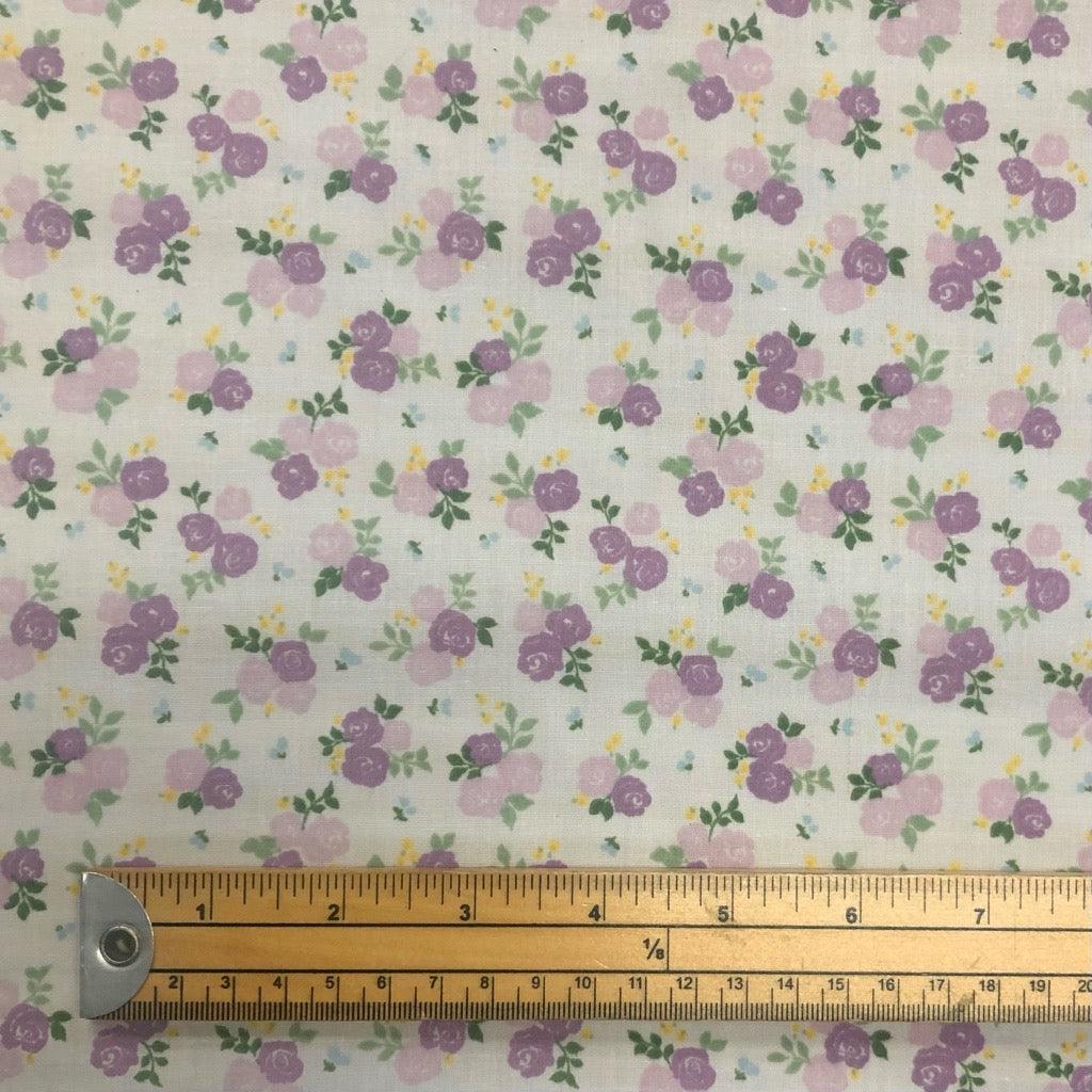 Mini Rose Bunches Polycotton Fabric - Pound Fabrics