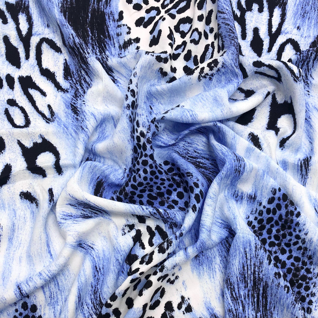 Wildlife Viscose Challis Fabric - Pound Fabrics