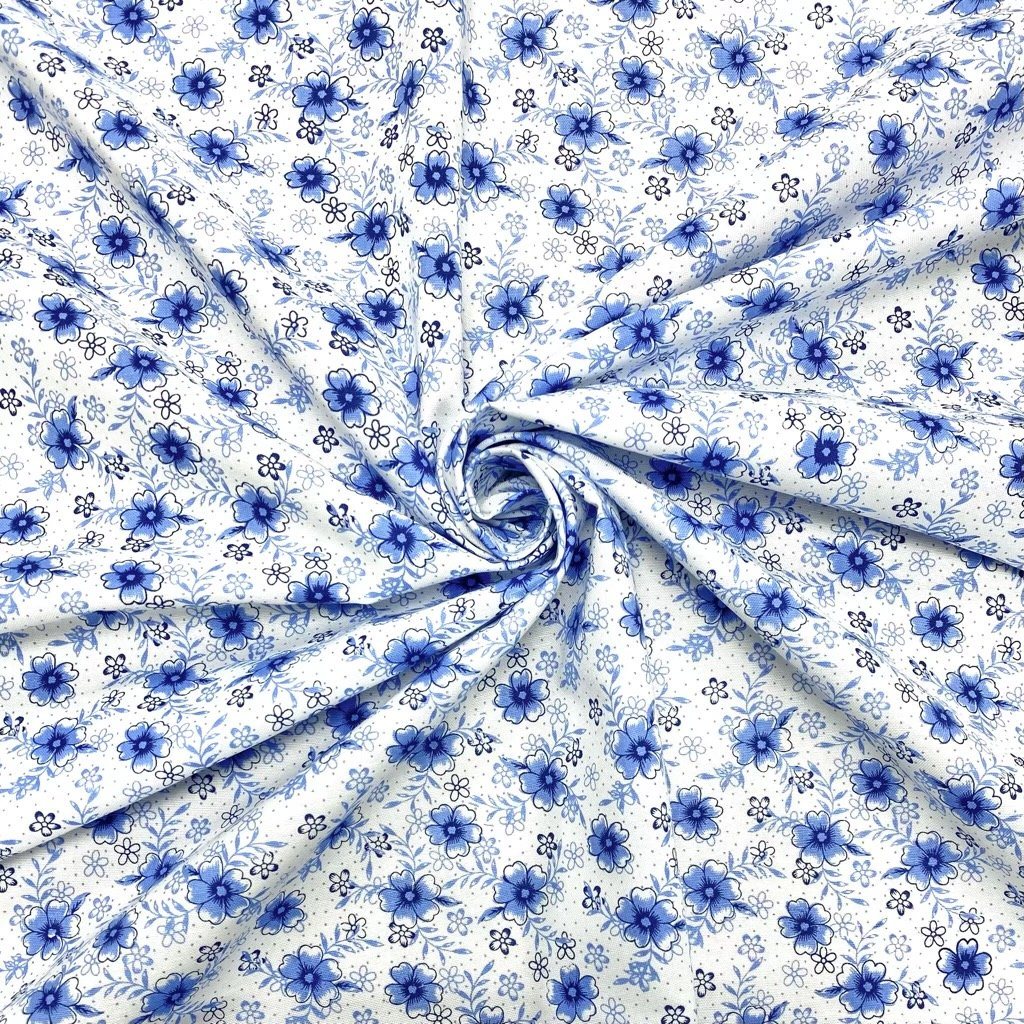 Multi Floral Oxford Polycotton Fabric (6541087014935)