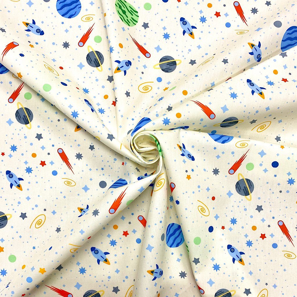 Outer Space Rose &amp; Hubble Cotton Poplin Fabric (6553739132951)