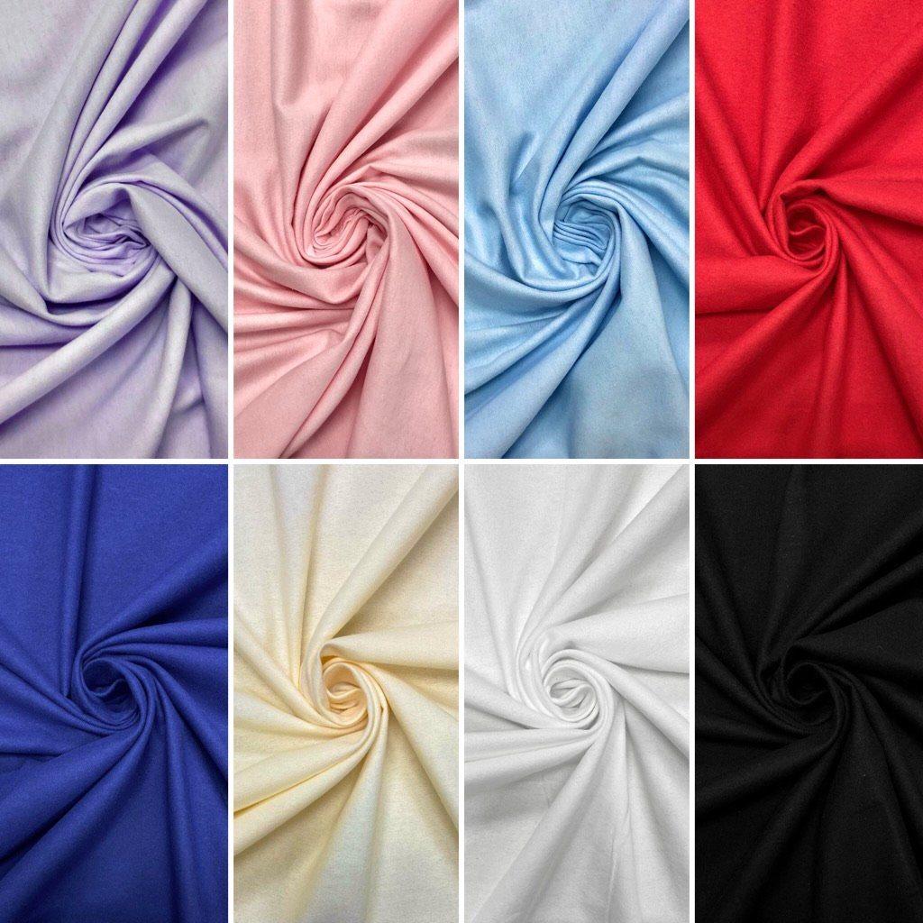 Plain Brushed Cotton Fabric - Pound Fabrics