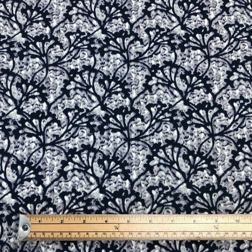 Grey and Navy Design Cotton Lawn Fabric – Pound Fabrics