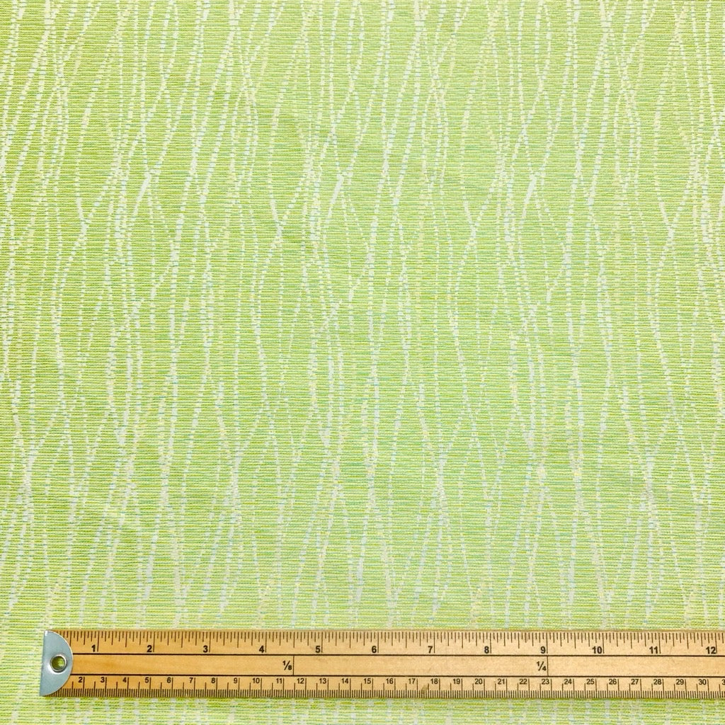 Messy Lines on Green Furnishing Fabric