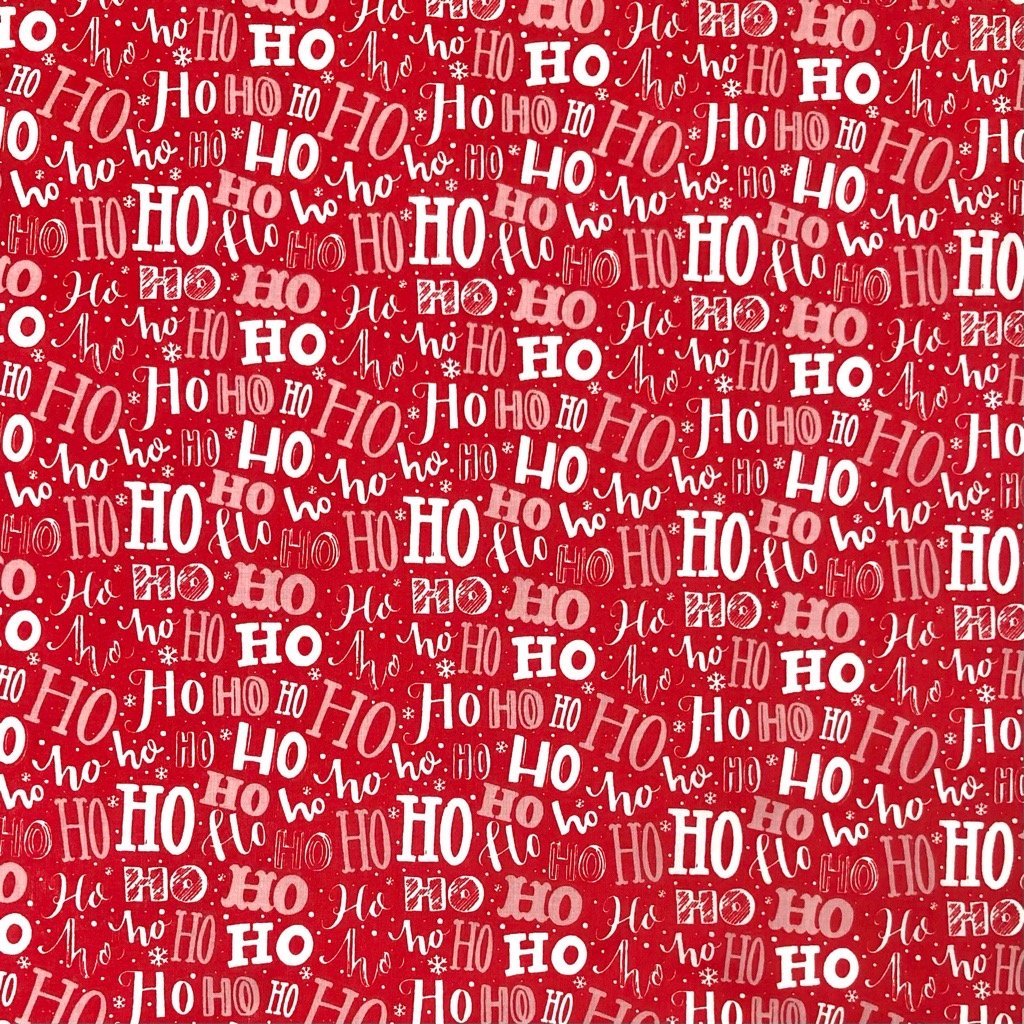 Ho Ho Ho Polycotton Fabric