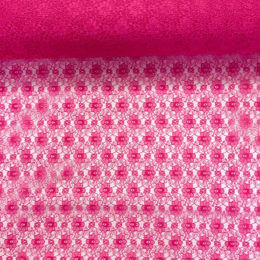 Budget Floral Lace Fabric - Pound Fabrics