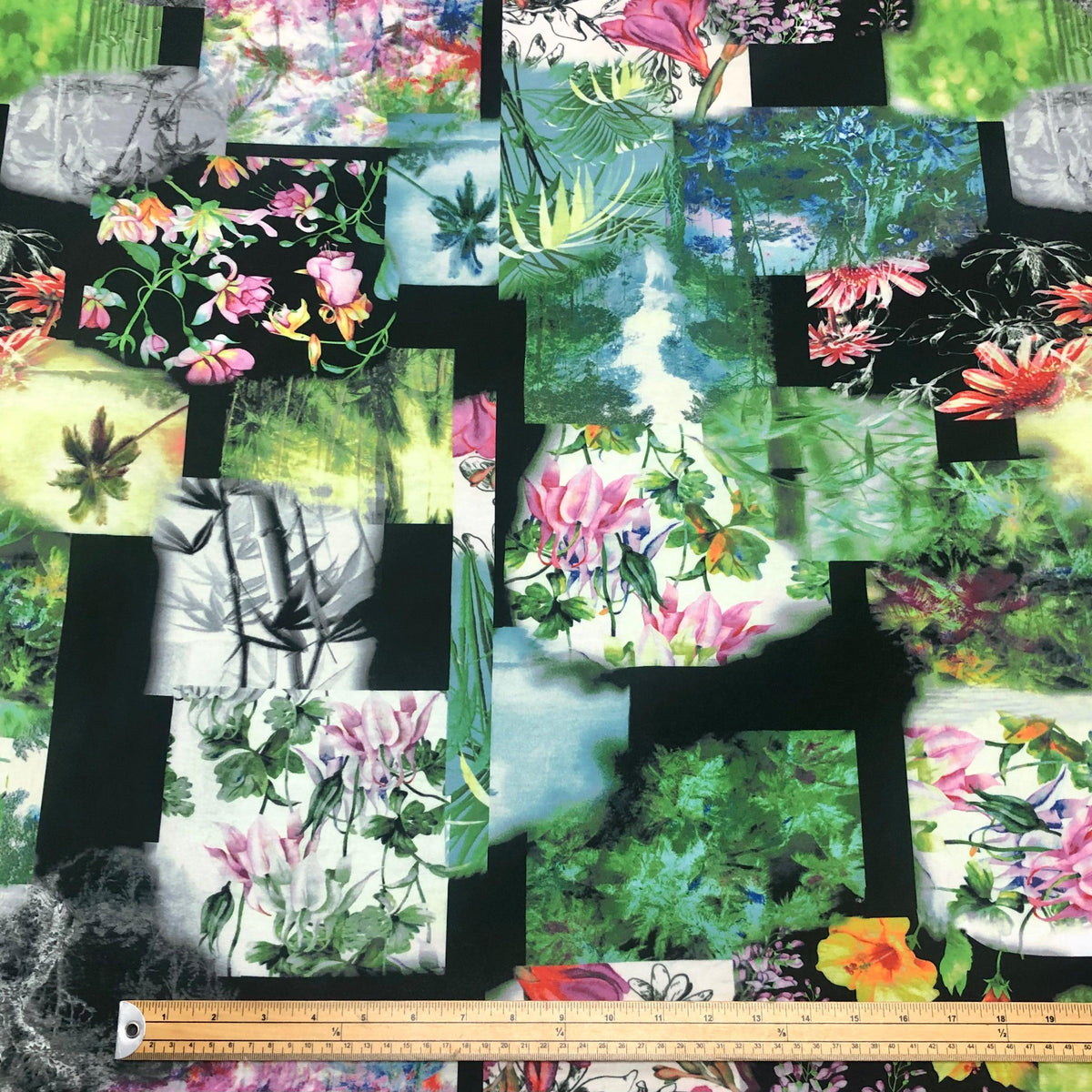 Garden Collage Cotton-Touch Polyester Fabric - Pound Fabrics