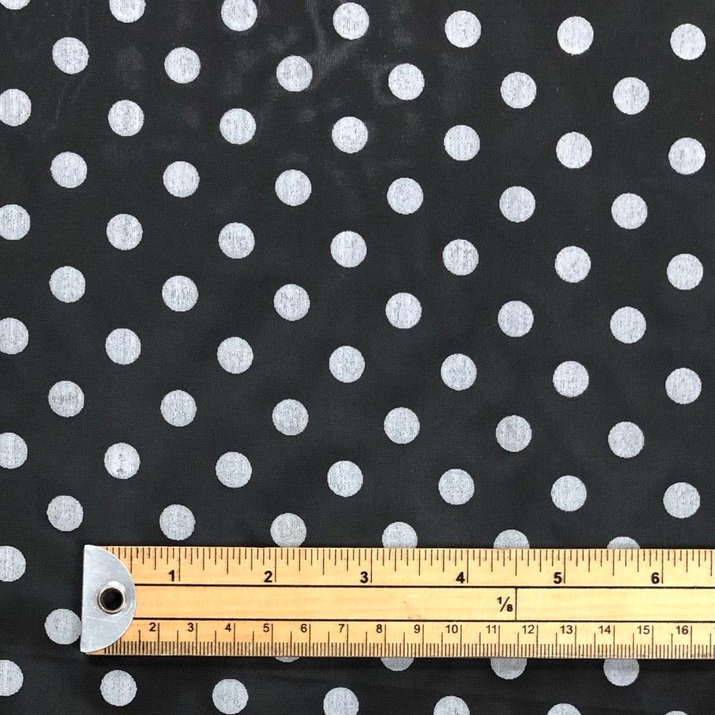 Black and White Polka Dot Lining Fabric - Pound Fabrics