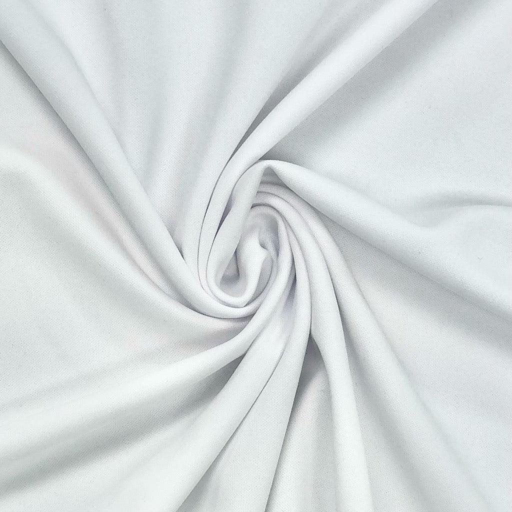 Plain White Stretch Scuba Fabric - Pound Fabrics