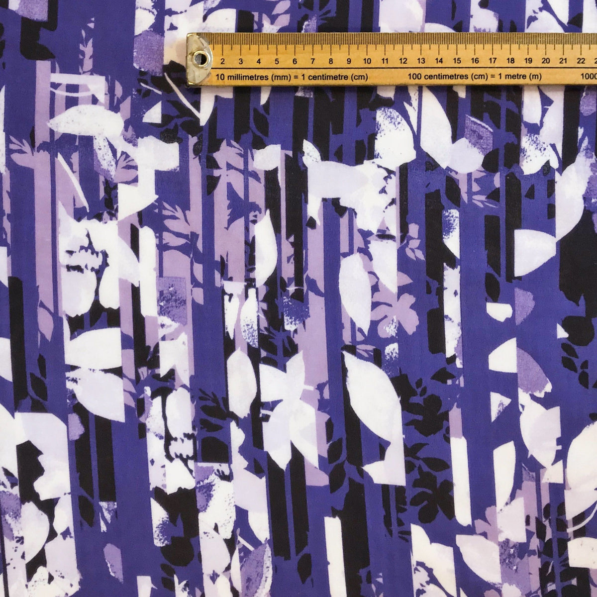 Purple Abstract Petals Chiffon Fabric (4476799516695)