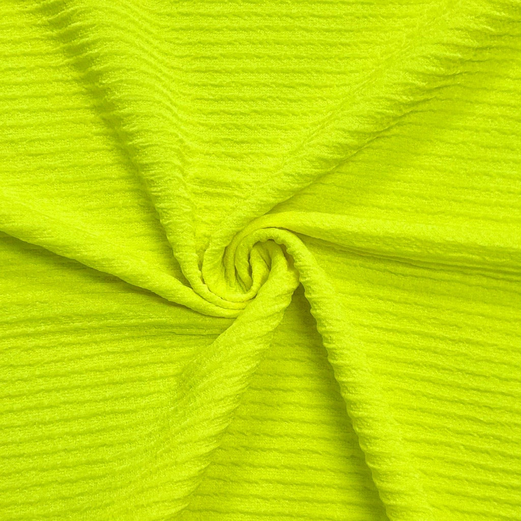 green rib knit fabric