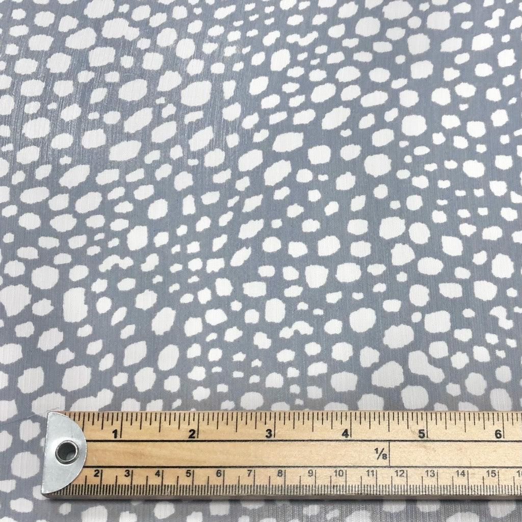 White Spots Crinkle Chiffon Fabric - 3m Pre-cut - Pound Fabrics