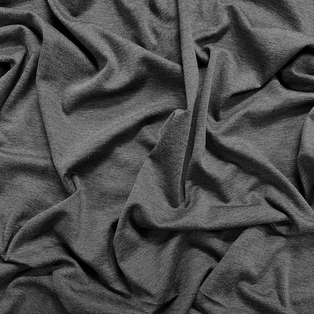 Plain Marl Grey Ponte Roma Jersey Fabric