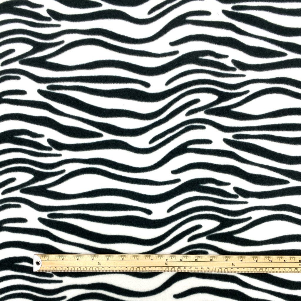 Zebra Anti Pill Polar Fleece Fabric (6554553843735)
