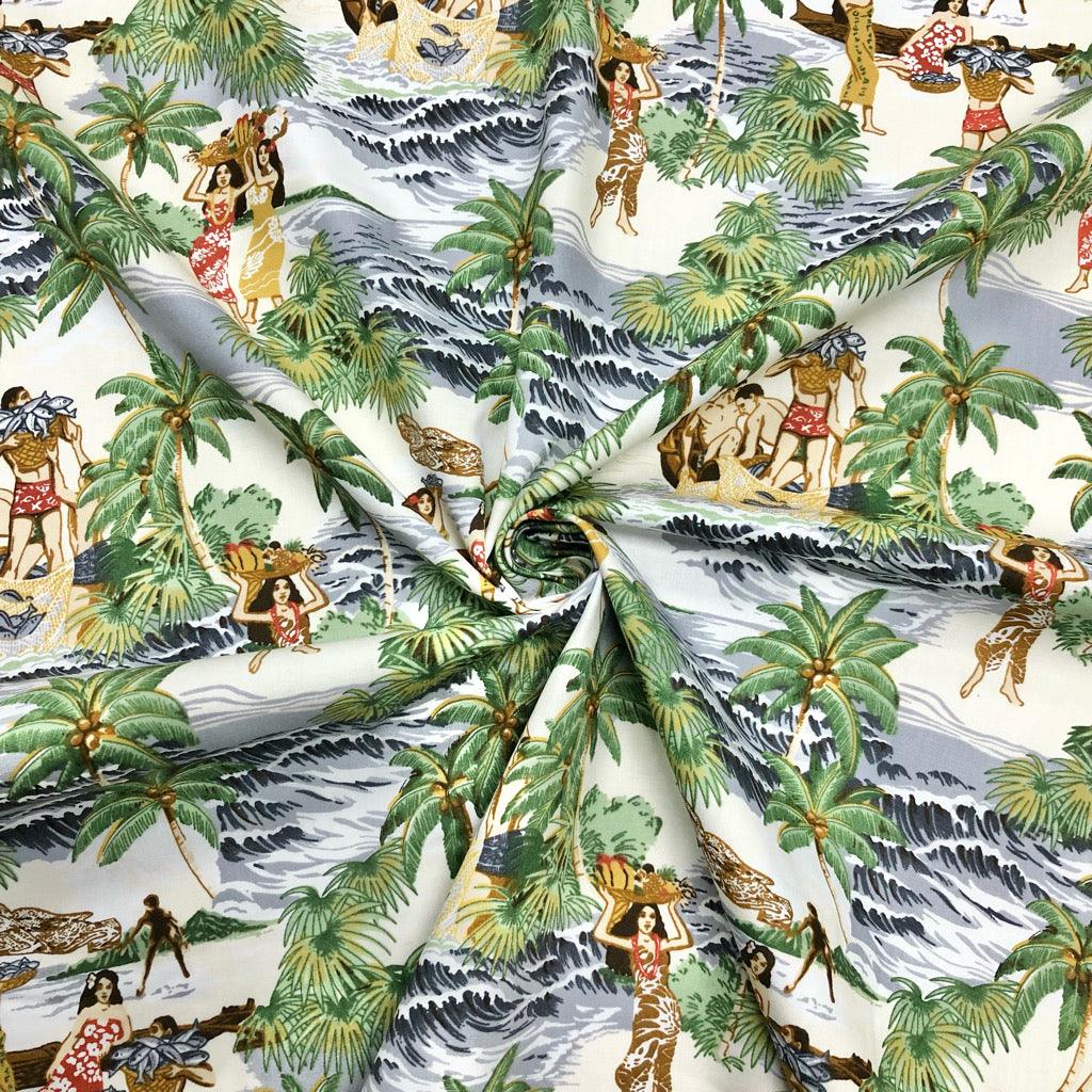 Island Life Cotton Poplin Fabric - Pound Fabrics