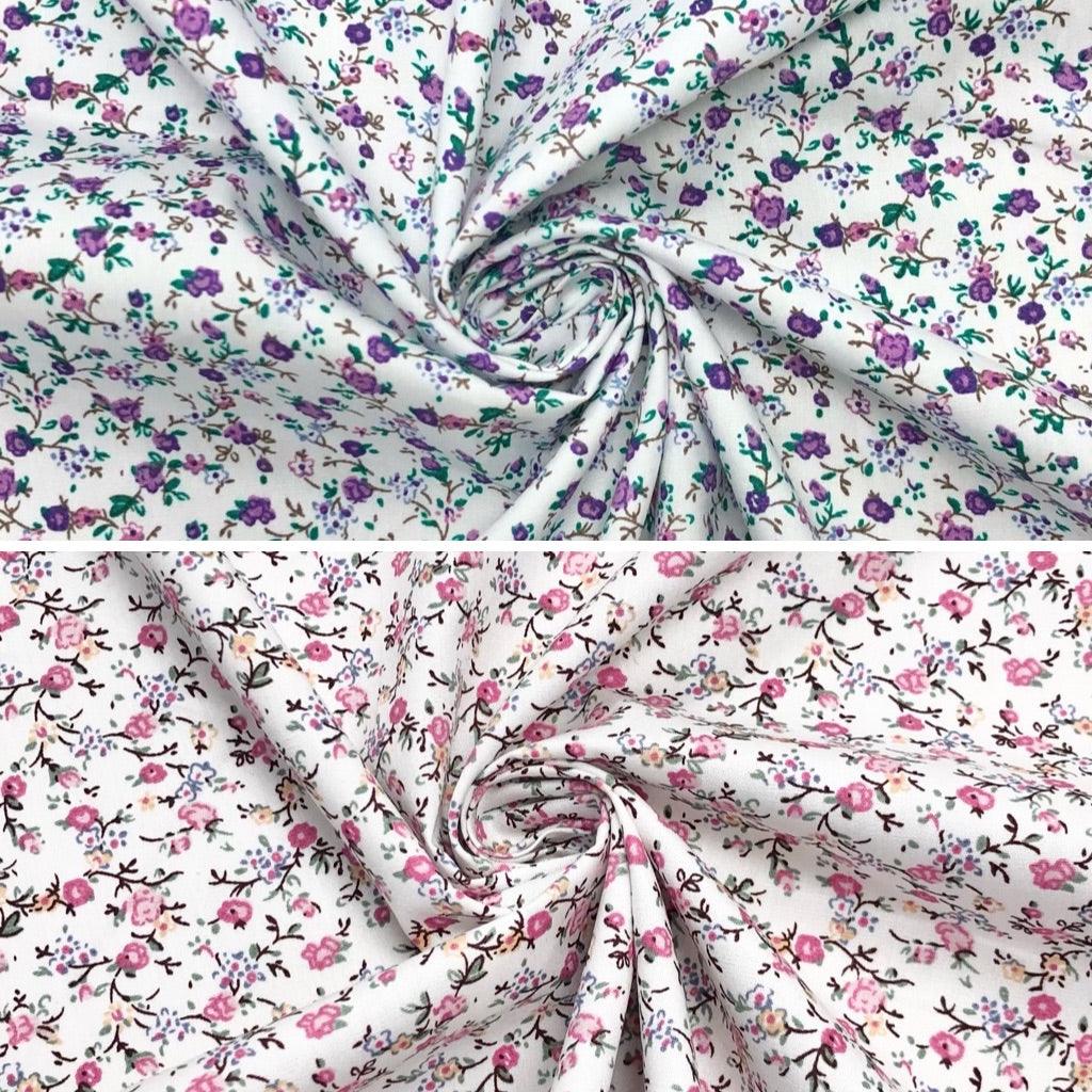 Classy Mini Floral Cotton Poplin Fabric - Pound Fabrics