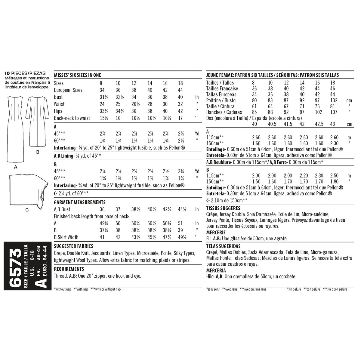 New Look Sewing Pattern 6573 - Pound Fabrics