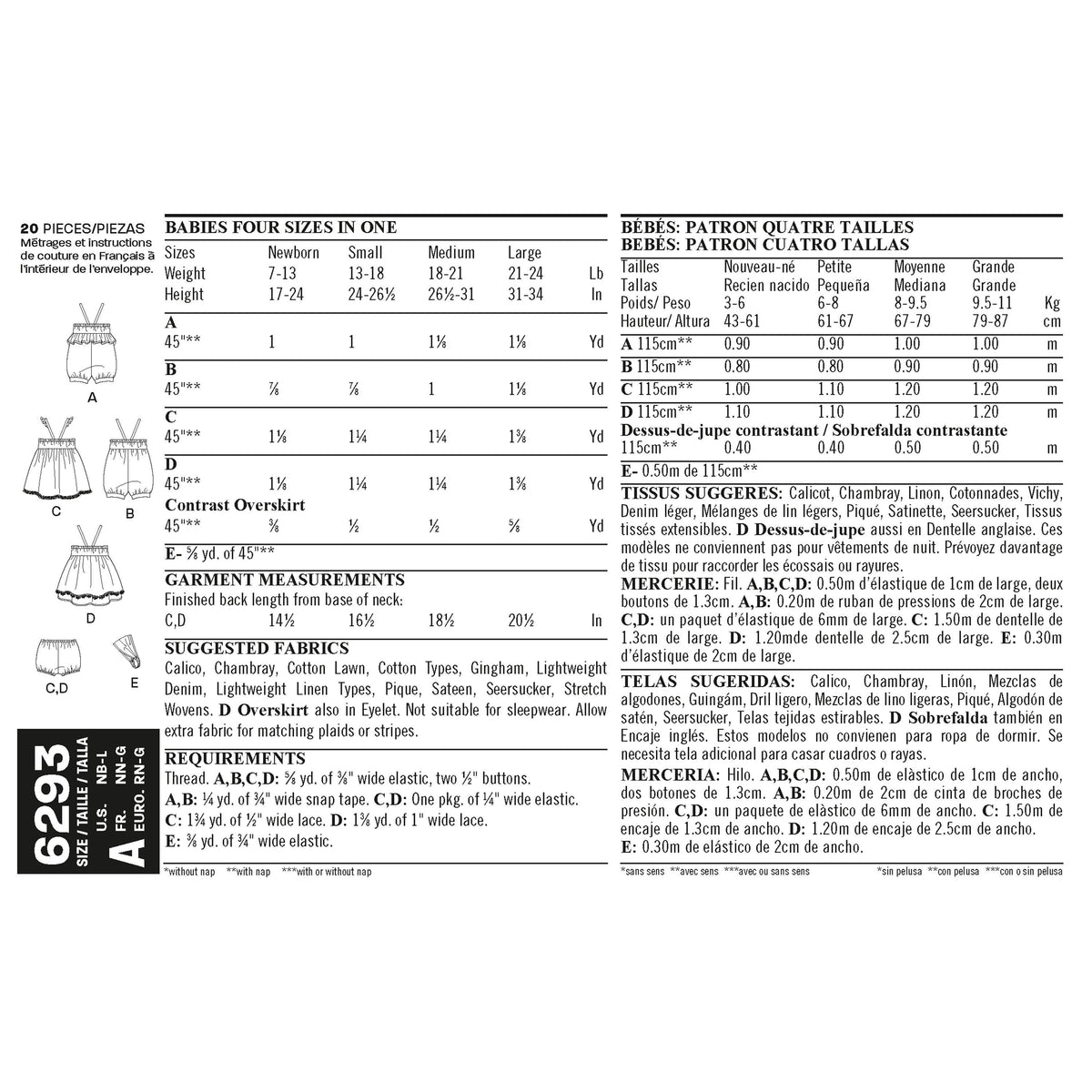 New Look Sewing Pattern 6293 - Pound Fabrics