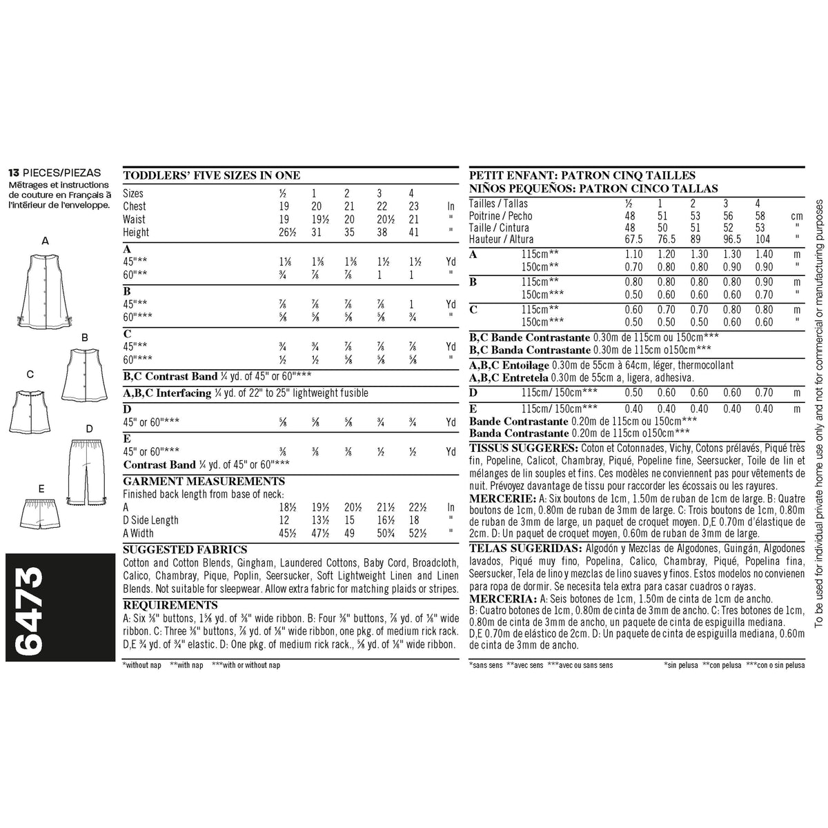 New Look Sewing Pattern 6473 - Pound Fabrics