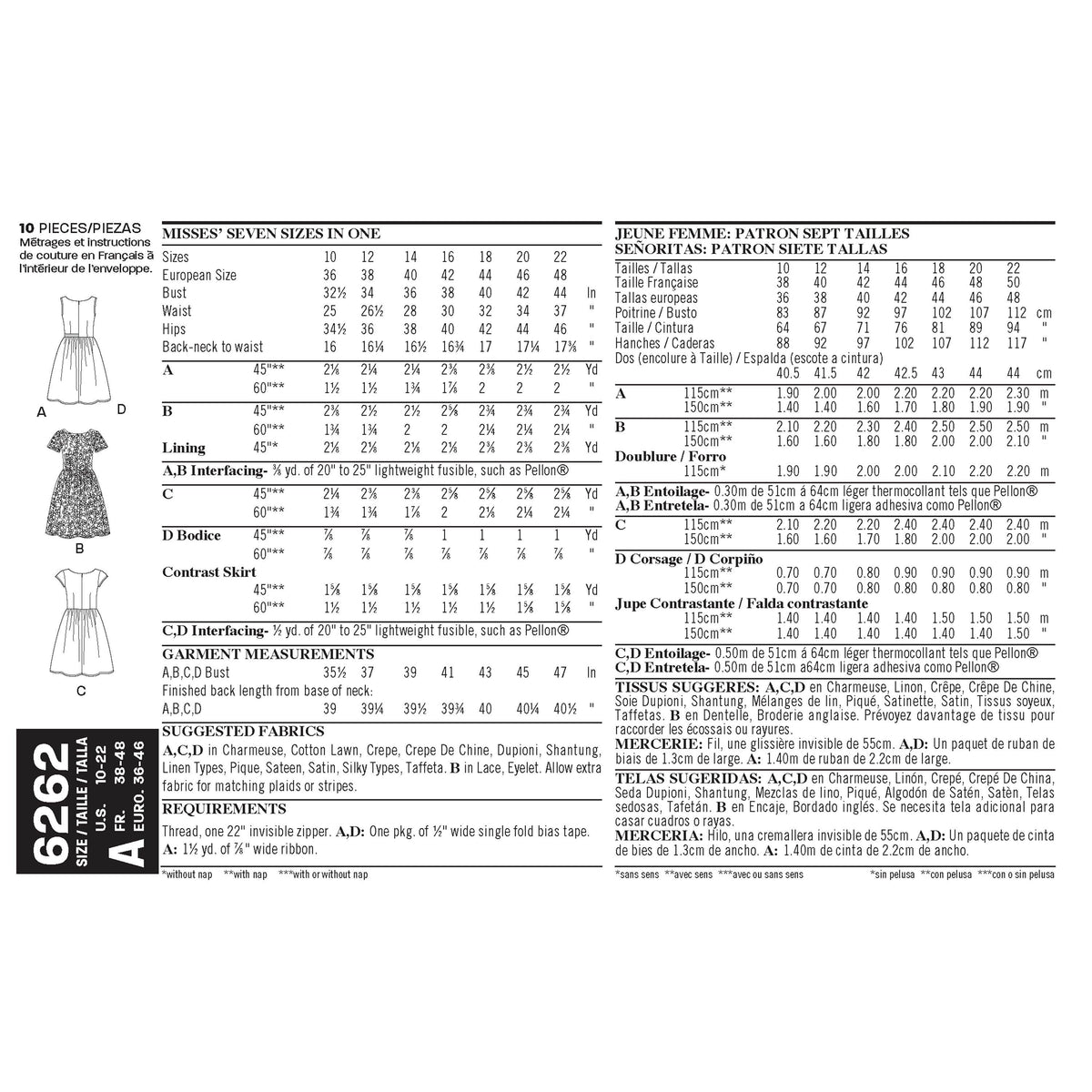 New Look Sewing Pattern 6262 - Pound Fabrics