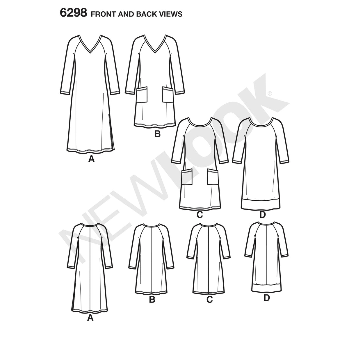 New Look Sewing Pattern 6298 - Pound Fabrics