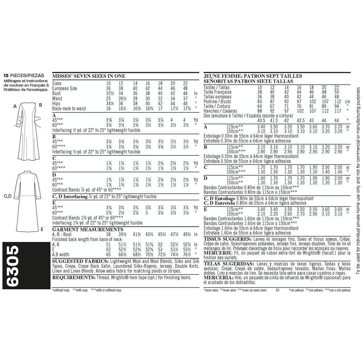 New Look Sewing Pattern 6305 - Pound Fabrics