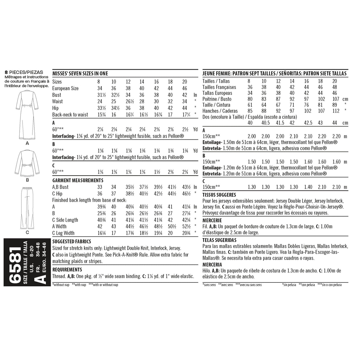 New Look Sewing Pattern 6581 - Pound Fabrics